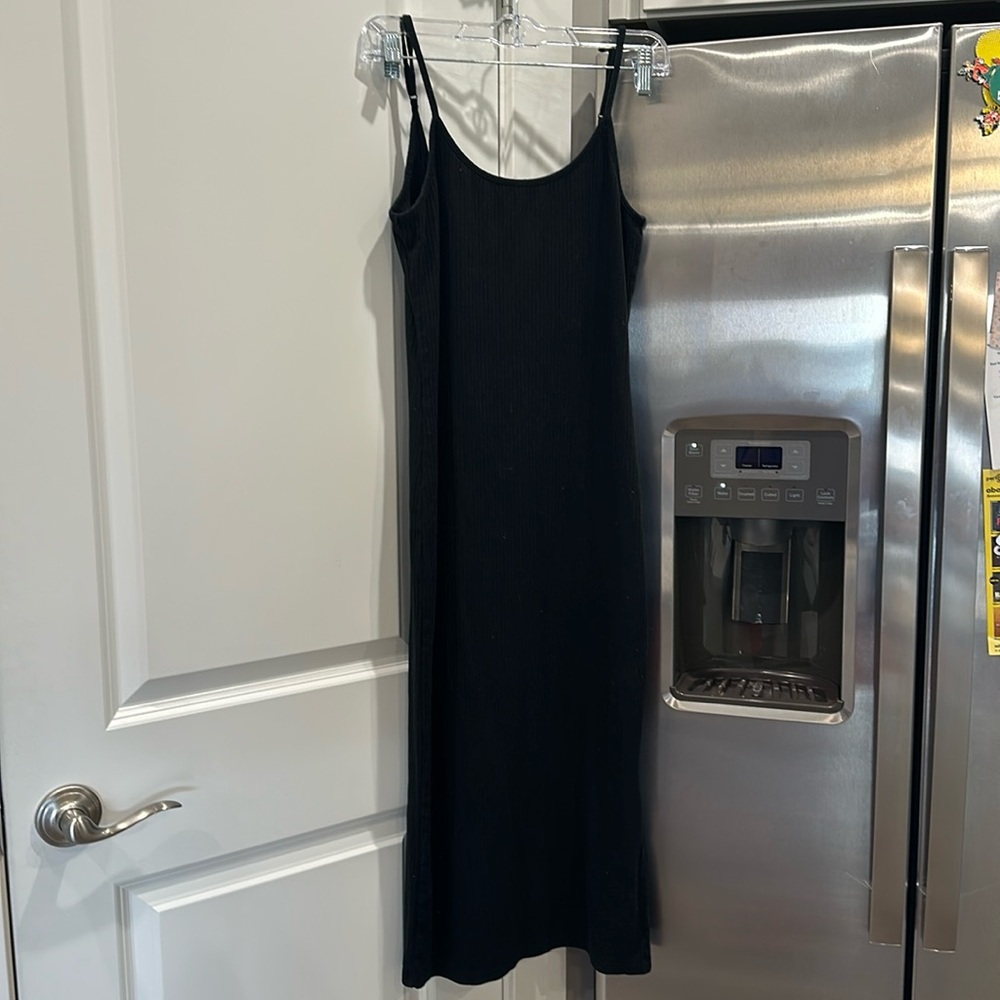 Wild Fable Black Dress | Size L | Adjustable Straps | 45"